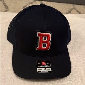 Richardson Navy Trucker Hat with Red 'B' Patch